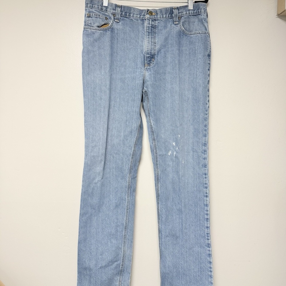 Carhartt Men's‎ Light Wash Straight Leg Denim Jeans Size 38x34